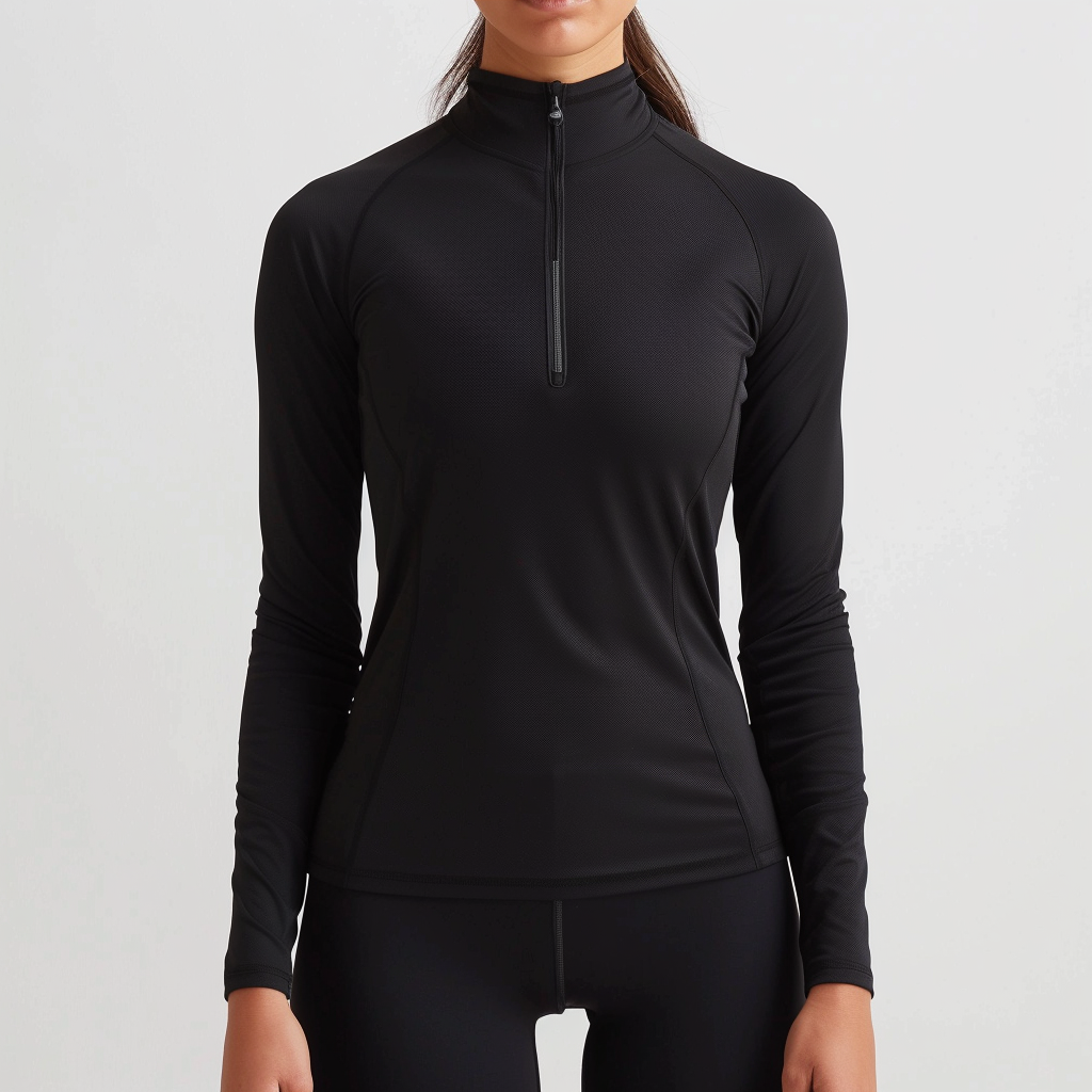 Performance 1/4 Zip Funnel Neck Top