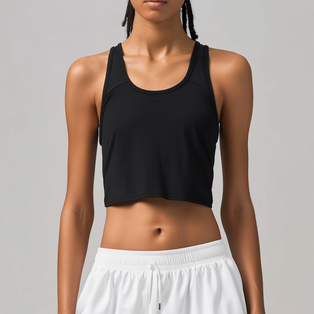 Premium Modal Crop Racer Tank
