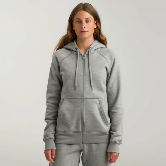 Premium Zip Through Hooded Sweatshirt